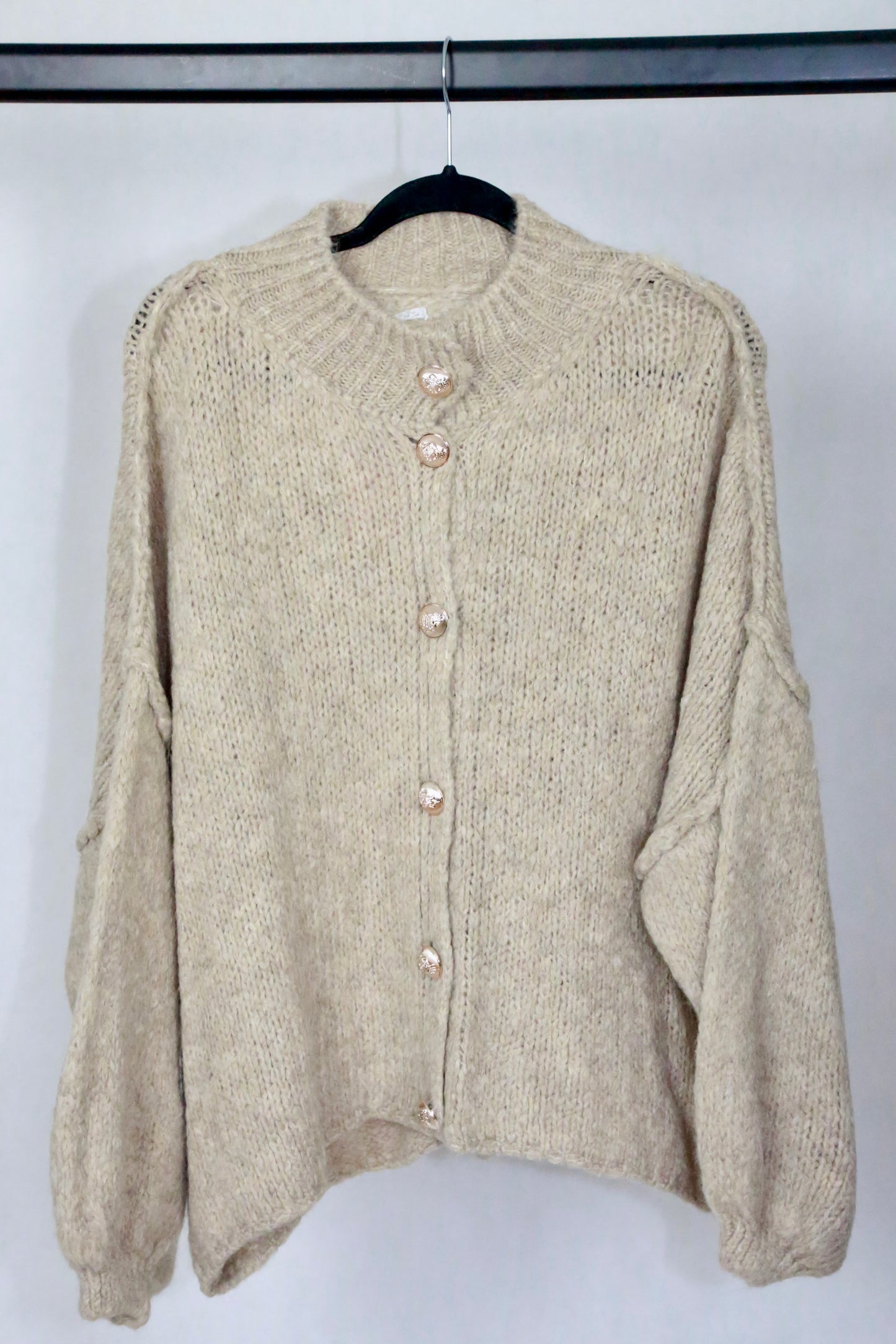 cardigan with gold buttons