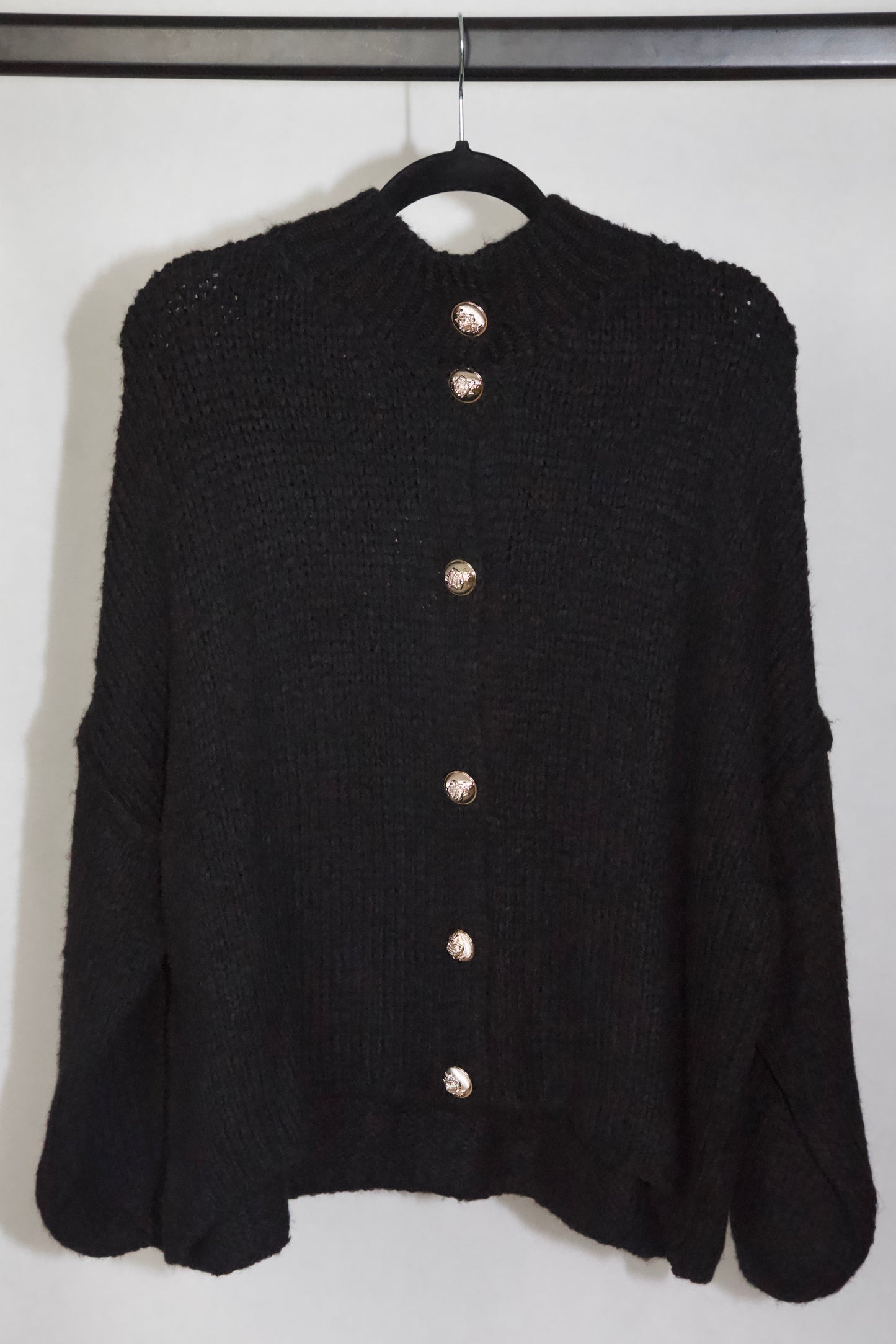 cardigan with gold buttons